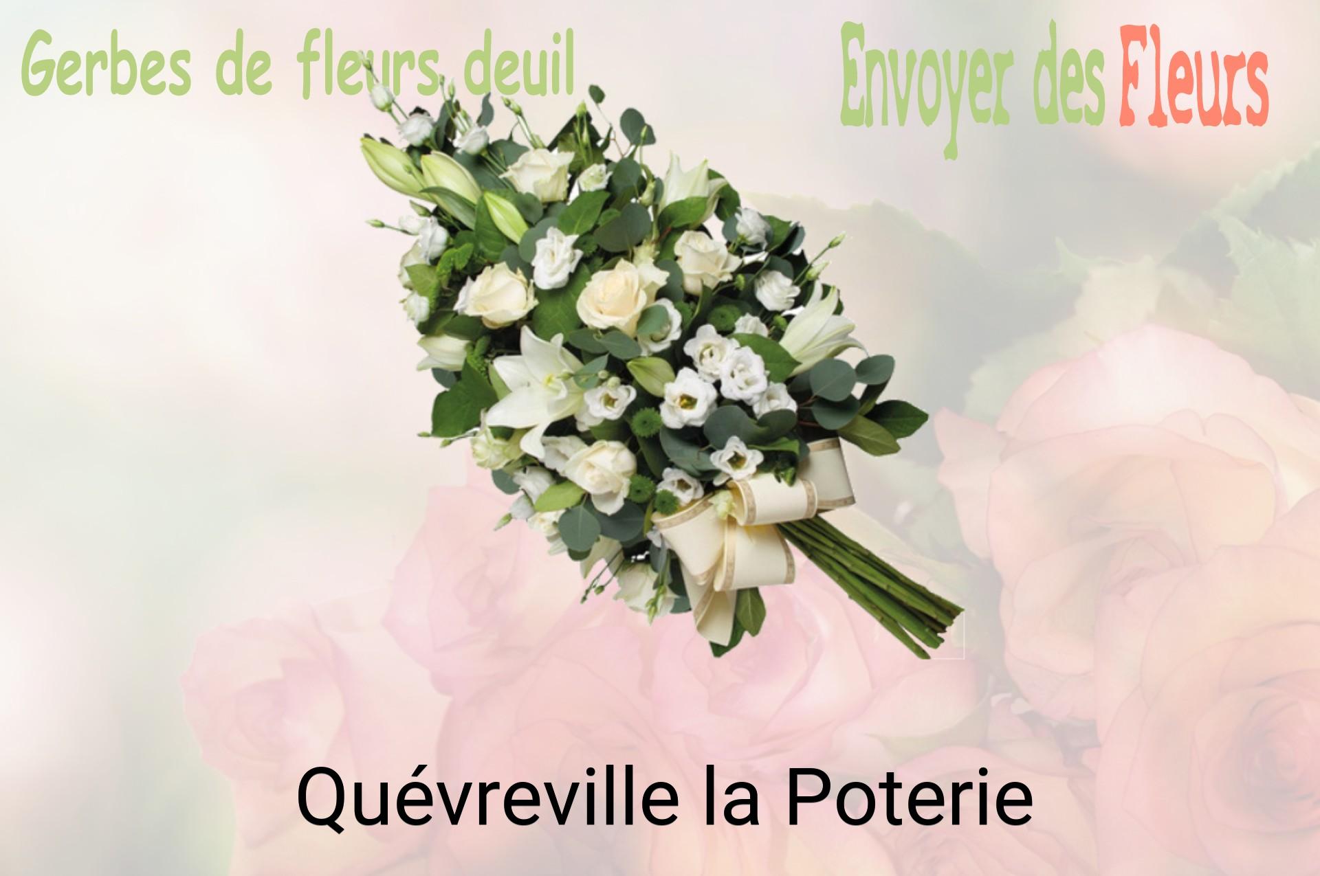 Gerbe de fleurs de deuil livrée à Quévreville-la-Poterie